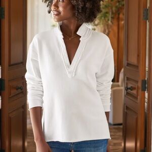 Frank and Eileen Patrick Popover Henley in White